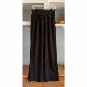 Demoo Parkchoonmoo Black High Rise Wide Leg Pants Wool Blend Size US 6/8